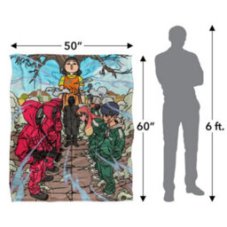 Squid Game 3 Stand-Off Silky Anime Supersoft Blanket Multicoloured (152Cm X 127Cm) - thumbnail 5