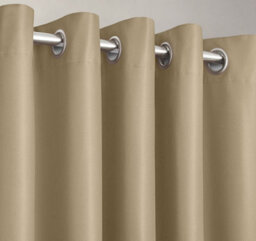 Velosso Blackout Curtains Ring Top, Triple Weave Thermal Energy Saving Curtains, High-Quality Light Blocking Curtains - Stone