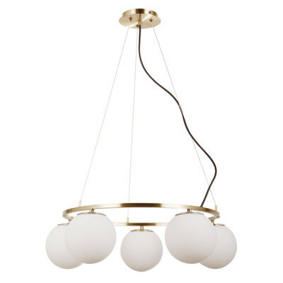 Luminosa Lighting Luminosa Larosa Globe Pendant Ceiling Light Gold 5Xe27 - image 1