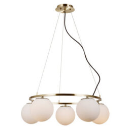 Luminosa Lighting Luminosa Larosa Globe Pendant Ceiling Light Gold 5Xe27 - thumbnail 2