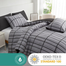 Lazzaro Luxury Soft Microfiber Super King Duvet Cover Set Reversible Quilt Cover With Zipper Closure - thumbnail 5