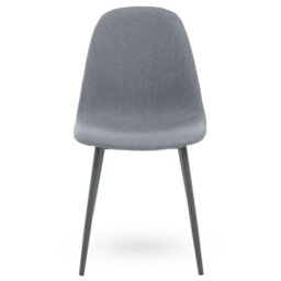 Orsina Dining Chair With Grey Powder Legs, Easy To Clean Velvet Accent Chair, High-Back Comfy Armchair - thumbnail 1