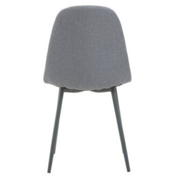 Orsina Dining Chair With Grey Powder Legs, Easy To Clean Velvet Accent Chair, High-Back Comfy Armchair - thumbnail 4