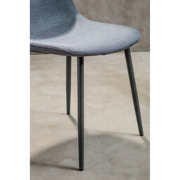 Orsina Dining Chair With Grey Powder Legs, Easy To Clean Velvet Accent Chair, High-Back Comfy Armchair - thumbnail 7