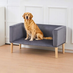 Luxury Living Luxury Velvet Feel Dog Sofa Elegant Large Pet Couch