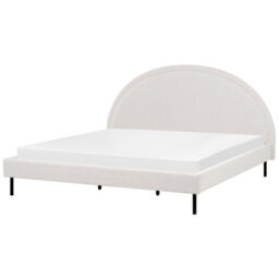 Beliani Bed Boucle Margut 180 X 200 Cm (Eu Super King) White - thumbnail 4