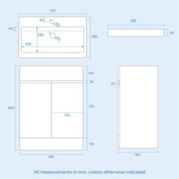 Nes Home White Freestanding Pvc 500mm 2 Doors Vanity & Wc Unit & Btw Toilet - thumbnail 7