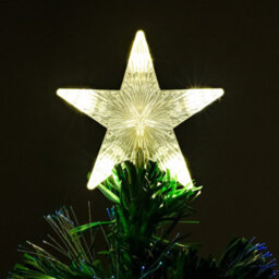 6Ft Green Pinprick Fibre Optic Xmas Tree With Multi Coloured Fibre Optic Lights - thumbnail 5