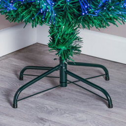 6Ft Green Pinprick Fibre Optic Xmas Tree With Multi Coloured Fibre Optic Lights - thumbnail 7