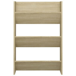 Berkfield Wall Shoe Cabinet Sonoma Oak 60X18X90 Cm Engineered Wood - thumbnail 4
