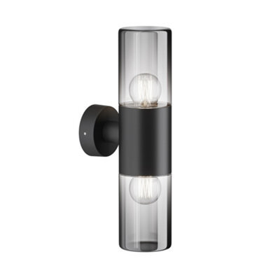 Luminosa Lighting Luminosa Amas Outdoor Up Down Wall Lamp Graphite Ip54 2Xe27 - image 1