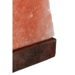 Orsina Nepal Obelisk Salt Lamp, Hand-Carved Himalayan Rock Salt With Natural Glow, Wooden Base Enhances Rustic - thumbnail 6