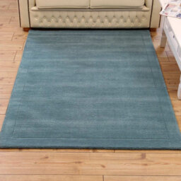 Teal Simple And Stylish Wool Handmade Modern Plain Rug For Living Room And Bedroom-68 X 240Cm (Runner) - thumbnail 3