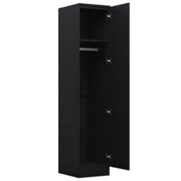Reflect 2Pc Wardrobe Bundle - 2 Door Corner + 1 Door Plain - Black Gloss & Black Oak - H: 180Cm X W: 179Cm X D: 103Cm - thumbnail 6