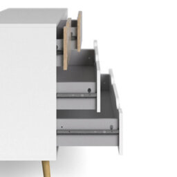 Wyld Haus Sapporo 4-Drawer Chest In White And Natural Oak - thumbnail 5