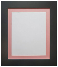 Frames By Post Metro Black Frame With Pink Mount For Imagesize A2 - thumbnail 1