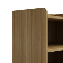 Wooden Bedside Table Open Shelves Cabinet Bedroom Furniture Storage Nightstand - thumbnail 4