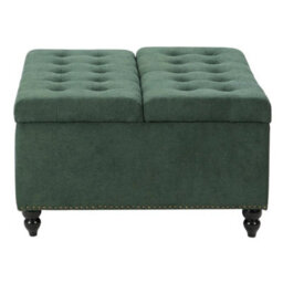 Lift Up Square Storage Ottoman Upholstered Coffee Table Storage Footstool - thumbnail 6