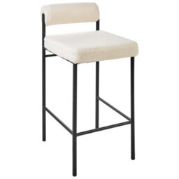 Beliani Set Of 2 Bar Chairs Amaya Boucle Off-White - thumbnail 5