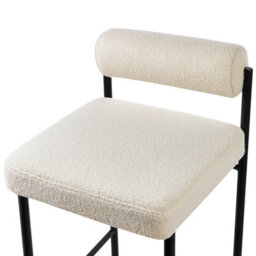 Beliani Set Of 2 Bar Chairs Amaya Boucle Off-White - thumbnail 8