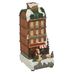Urbn-Living Urbnliving 28.5Cm Height Illuminated Christmas Toy Shop Festive Decoration Mini Xmas Scene Ornament Home Decor - thumbnail 4