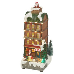 Urbn-Living Urbnliving 28.5Cm Height Illuminated Christmas Toy Shop Festive Decoration Mini Xmas Scene Ornament Home Decor - thumbnail 6