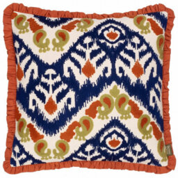Paoletti Henderson Embroidered Cotton Polyester Filled Cushion