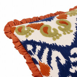Paoletti Henderson Embroidered Cotton Polyester Filled Cushion - thumbnail 4