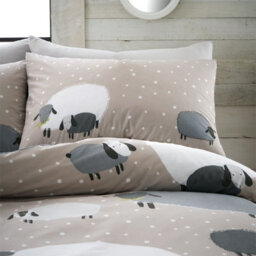 Gc Gaveno Cavailia Shepherd's Comfort Duvet Cover Bedding Set Natural Single 2Pc With Sheeps Printed Quilt Cover - thumbnail 3