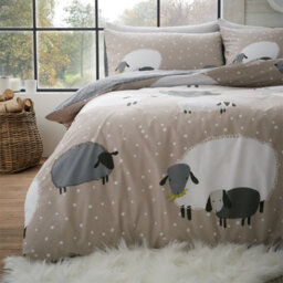 Gc Gaveno Cavailia Shepherd's Comfort Duvet Cover Bedding Set Natural Single 2Pc With Sheeps Printed Quilt Cover - thumbnail 2