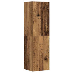 Berkfield Modern Wall Mounted Tv Cabinets 3 Pcs Old Wood Engineered Wood - thumbnail 5
