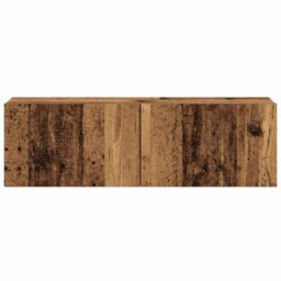Berkfield Modern Wall Mounted Tv Cabinets 3 Pcs Old Wood Engineered Wood - thumbnail 7