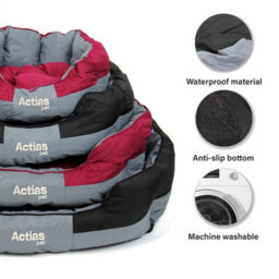 Actiaspet Black/grey Waterproof Dog Bed Xxl - thumbnail 6