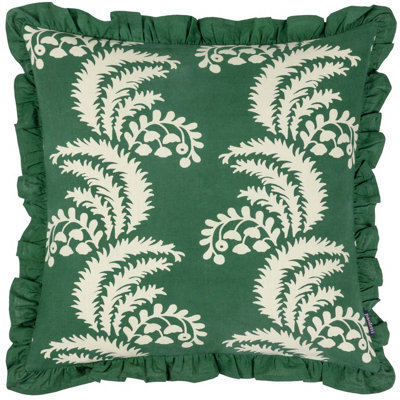Paoletti Montrose Floral Cotton Fringed Cushion Cover - image 1