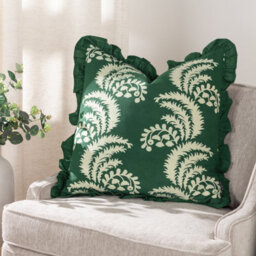 Paoletti Montrose Floral Cotton Fringed Cushion Cover - thumbnail 6