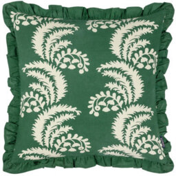 Paoletti Montrose Floral Cotton Fringed Cushion Cover - thumbnail 1