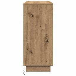 Berkfield Sideboard With Led Artisan Oak 90X32X75 Cm Engineered Wood - thumbnail 8