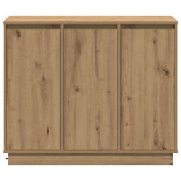 Berkfield Sideboard With Led Artisan Oak 90X32X75 Cm Engineered Wood - thumbnail 7