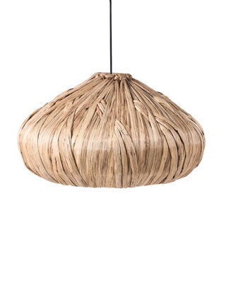 Wyld And Coco Novalume Water Hyacinth Pendant Lamp - Handwoven Boho Ceiling Light For Living Room, Warm White, W53 X H148Cm - image 1