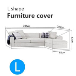 L Shaped Furniture Cover Heavy Duty Waterproof Outdoor Garden Rattan Sofa  L - thumbnail 2