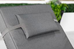 Giardino Giradino Grey Rattan Sun Loungers Set Of 2 With Side Table - Garden Patio Furniture Sun Bed 6 Positions, Cover Incl - thumbnail 6