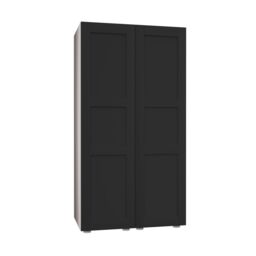 Atomia Modern Matt Black Tall Double Wardrobe (H)1872mm (W)1000mm (D)580mm - thumbnail 3