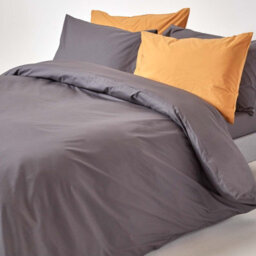 Homescapes Dark Grey Egyptian Cotton Single Duvet Cover With One Pillowcase, 200 Tc - thumbnail 6