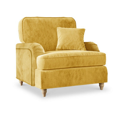 Arthur Gold Armchair For Living Room - Fully Assembled By Roseland Furniture - image 1