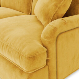 Arthur Gold Armchair For Living Room - Fully Assembled By Roseland Furniture - thumbnail 3