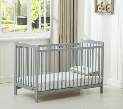 Mcc Direct Brooklyn Baby Cot Crib Grey With Mattress - image 1