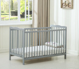 Mcc Direct Brooklyn Baby Cot Crib Grey With Mattress - thumbnail 1