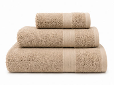 Bellissimo Home Regal Cotton Bath Sheet Beige With Jacquard Border - image 1