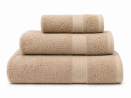 Bellissimo Home Regal Cotton Bath Sheet Beige With Jacquard Border - thumbnail 1