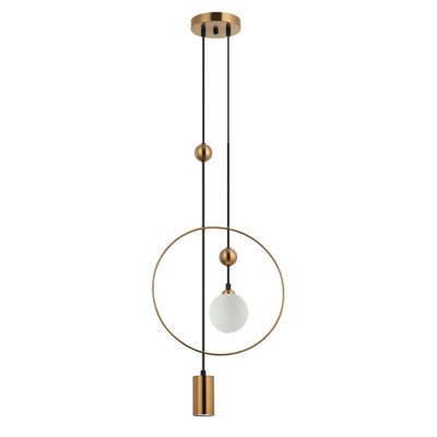 Luminosa Lighting Luminosa Trosti Pendant Ceiling Light Brass 2Xg9,gu10 - image 1